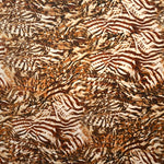 Satin Mat Imprimé Rameaux Marron - Ribes y Casals