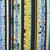 Tissu Satin Imprimé Rayures Turquoise - Ribes y Casals