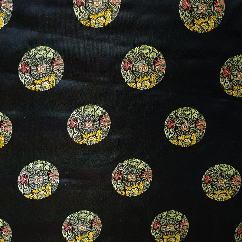 Tissu Fantaisie Dragon Noir - Ribes y Casals