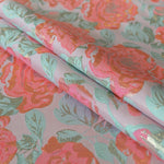 Tissu Fantaisie Fleur Rose Fluo - Ribes y Casals