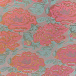 Tissu Fantaisie Fleur Rose Fluo - Ribes y Casals