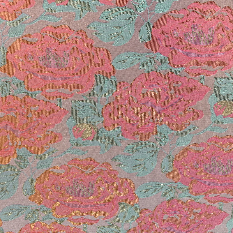 Tissu Fantaisie Fleur Rose Fluo - Ribes y Casals