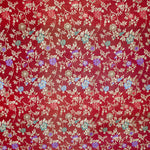 Tissu Fantaisie Fleurs Rouge - Ribes y Casals