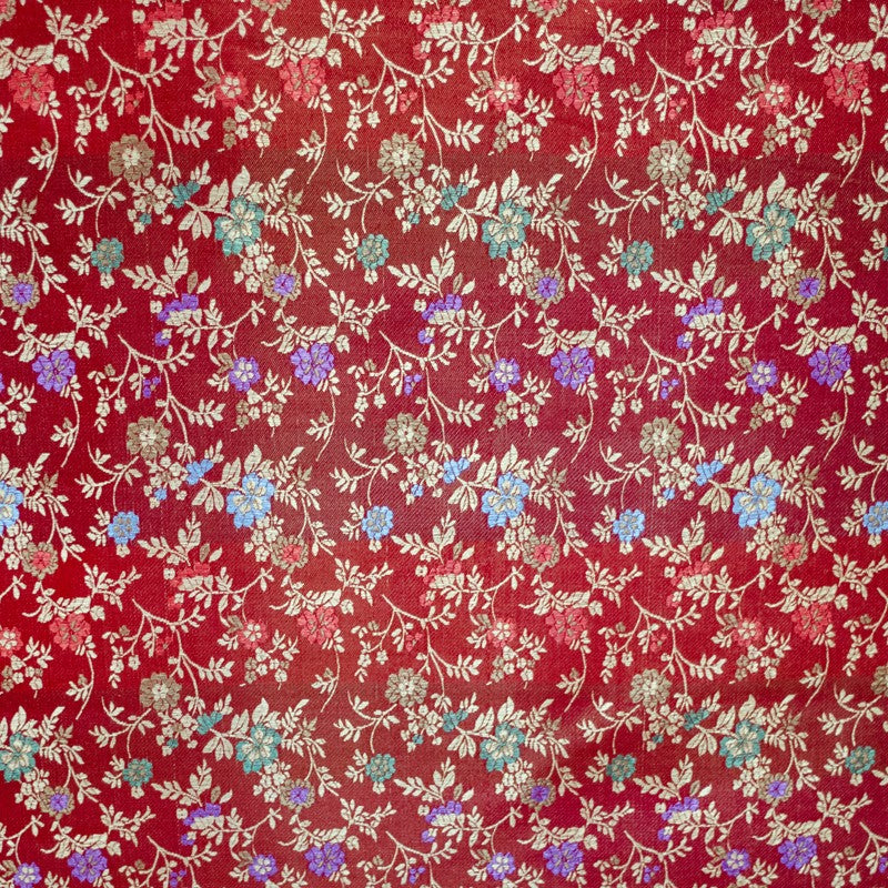 Tissu Fantaisie Fleurs Rouge - Ribes y Casals