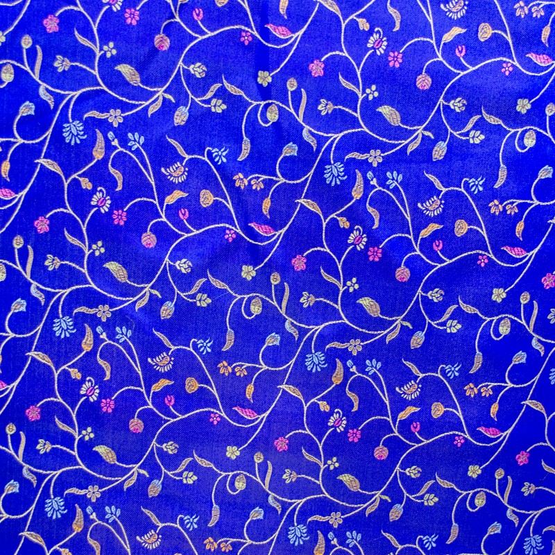 Tissu Fantaisie Branches Bleu Électrique - Ribes y Casals