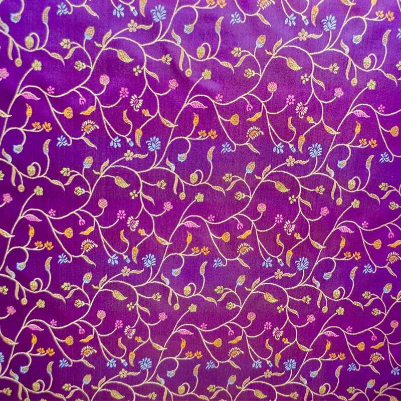 Tissu Fantaisie Branches Violet - Ribes y Casals