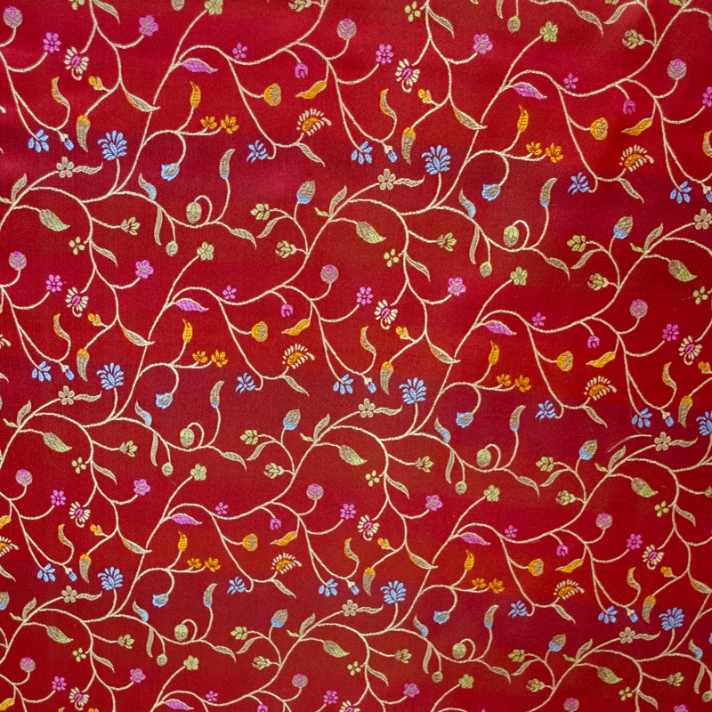 Tissu Fantaisie Branches Rouge - Ribes y Casals