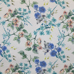 Tissu Fleur Satiné Floral Bleu - Ribes y Casals