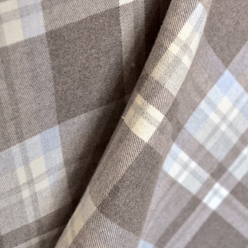 Flanelle Carreaux Bleu Ciel Marron - Ribes y Casals