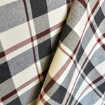 Flanelle Carreaux Grenat Noir - Ribes y Casals