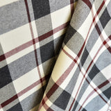 Flanelle Carreaux Grenat Noir - Ribes y Casals
