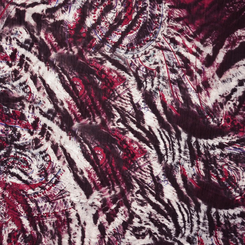Gaze Imprimée Fantaisie Fuschia - Ribes y Casals