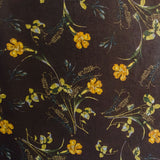 Gase Fleurs Fond Marron Chocolat - Ribes y Casals