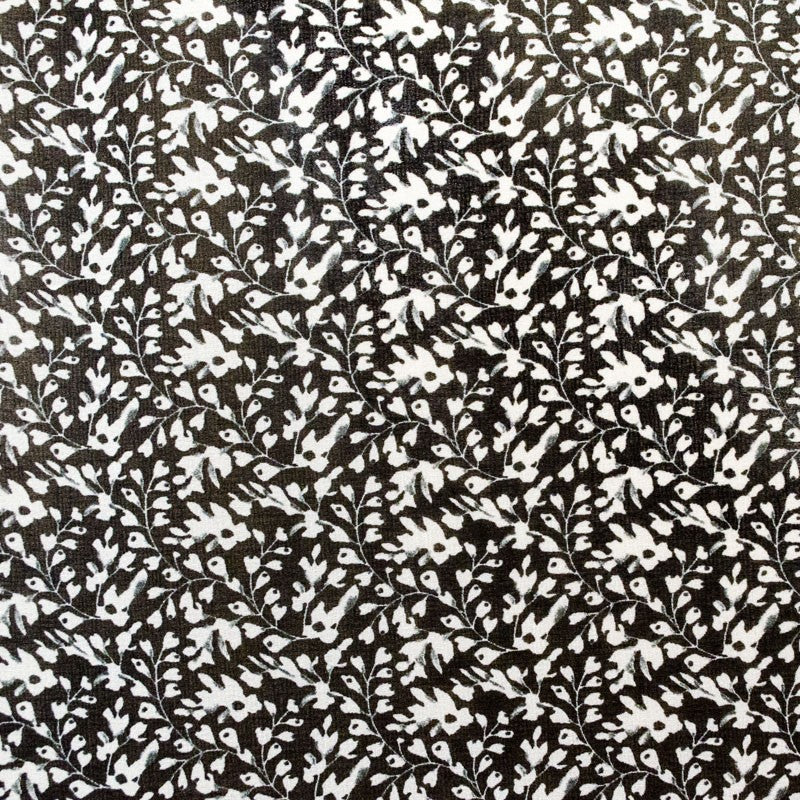 Gase Feuilles Blanches Fond Noir - Ribes y Casals