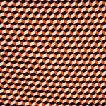 Georgette Imprimé Cube Orange - Ribes y Casals