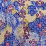 Georgette Imprimée Fleurs Indiennes Bleu - Ribes y Casals