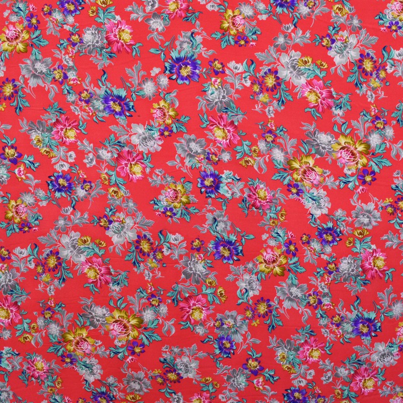 Georgette Imprimée Kimono Corail - Ribes y Casals