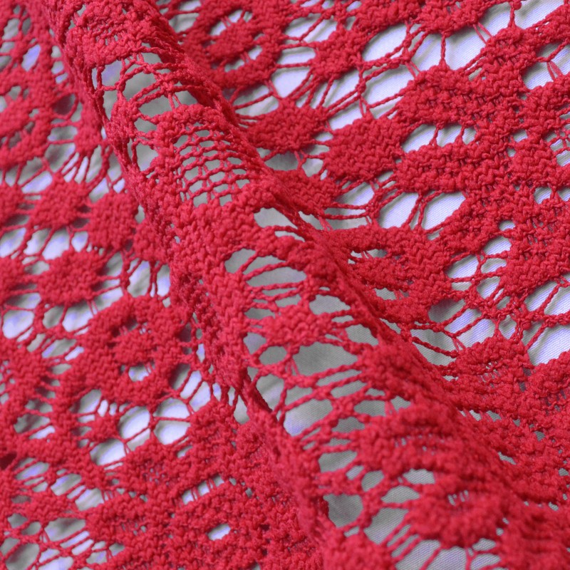 Guipure Marguerites Rouge - Ribes y Casals