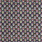 Tissu Enfant Crâne Mexicain Noir - Ribes y Casals