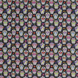Tissu Enfant Crâne Mexicain Noir - Ribes y Casals