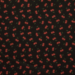 Tissu Enfant Cerises Fond Noir - Ribes y Casals