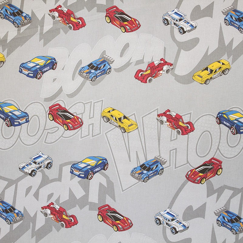 Tissu Enfant Hot Wheels Gris - Ribes y Casals