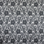 Tissu Jacquard Dentelle Fleur Noire - Ribes y Casals