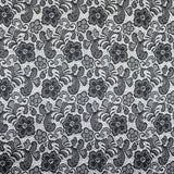 Tissu Jacquard Dentelle Fleur Noire - Ribes y Casals