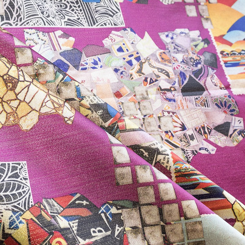 Tissu Lamé Hindu Violet - Ribes y Casals