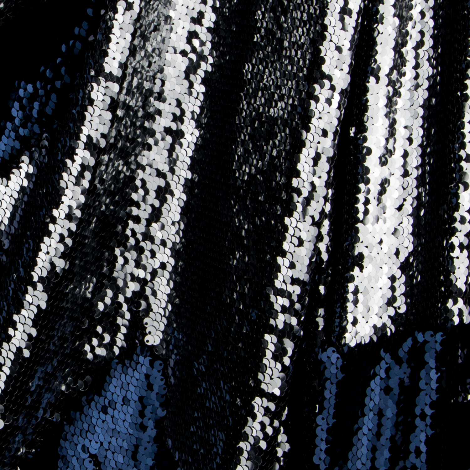 Tissu Paillettes Double Face Marine-Argent - Ribes y Casals