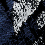 Tissu Paillettes Double Face Marine-Argent - Ribes y Casals