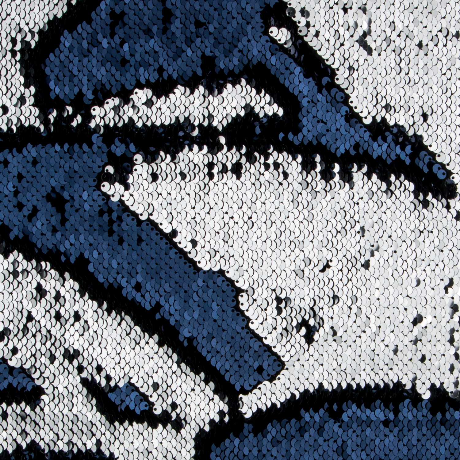 Tissu Paillettes Double Face Marine-Argent - Ribes y Casals