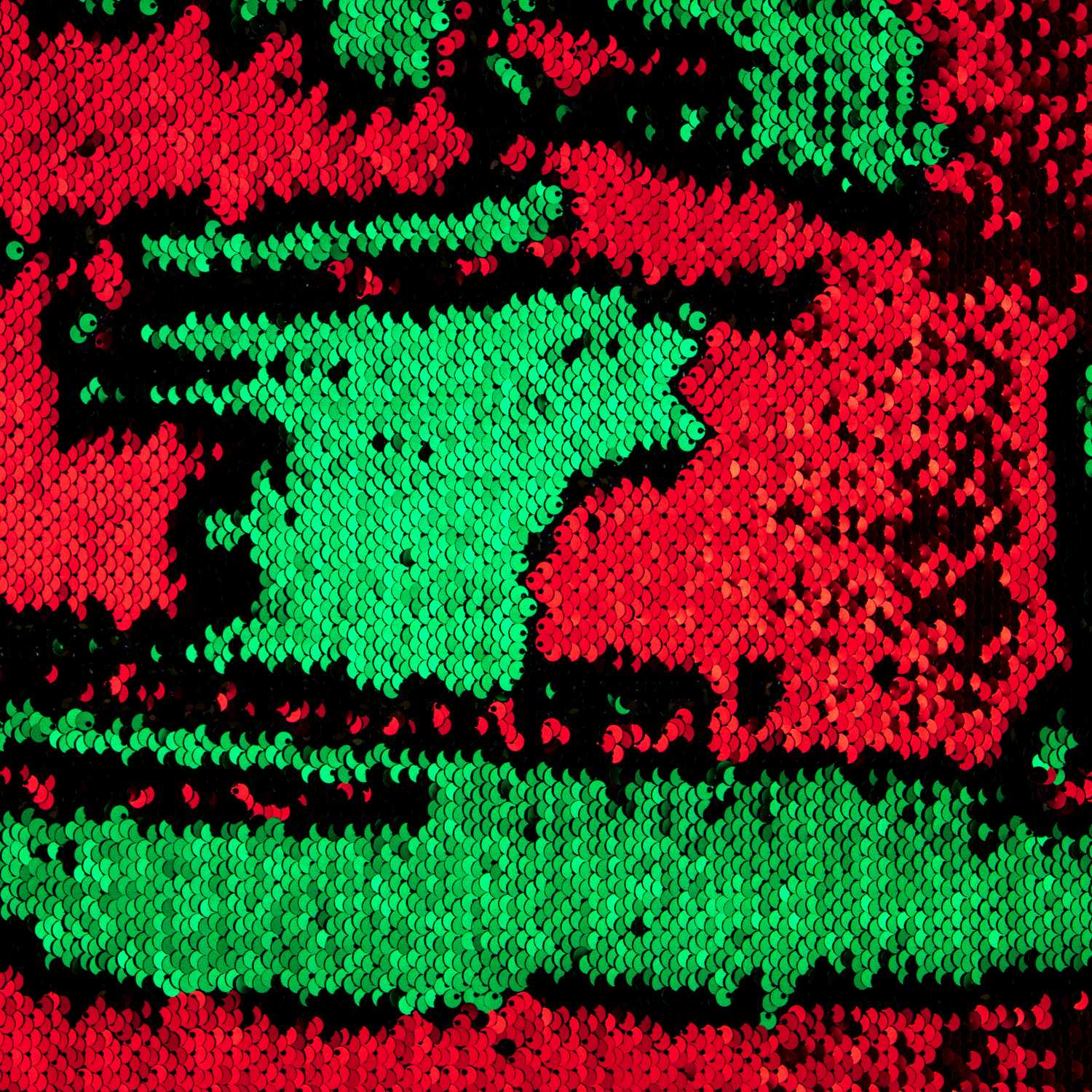 Paillettes double face vert-rouge - Ribes y Casals