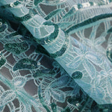 Tissu Sequins Fleur Vert d'Eau - Ribes y Casals