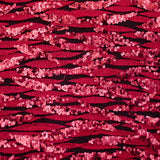 Tissu Sequins Feuilles Rouge - Ribes y Casals