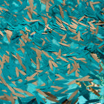 Tissu Paillettes Plumes Aigue-Marine - Ribes y Casals