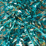 Tissu Paillettes Plumes Aigue-Marine - Ribes y Casals