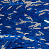 Tissu Paillettes Plumes Bleu Soutenu - Ribes y Casals