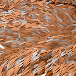 Tissu Paillettes Plumes Cuivre - Ribes y Casals