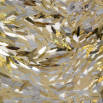 Tissu Paillettes Plumes Doré - Ribes y Casals