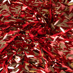 Tissu Paillettes Plumes Rouge - Ribes y Casals
