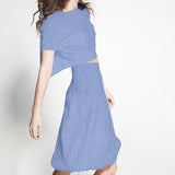 Tissu Lin Bleu - Ribes y Casals