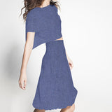 Tissu Lin Marine - Ribes y Casals