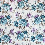 Toile Imprimée Cretonne Turquoise Lilas - Ribes y Casals