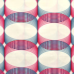 Tela Loneta Estampada Anillas Fucsia - Ribes y Casals