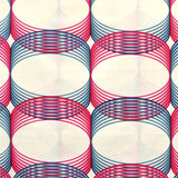 Tela Loneta Estampada Anillas Fucsia - Ribes y Casals