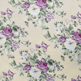 Toile Imprimée Fleurs Roses Fond Écru - Ribes y Casals