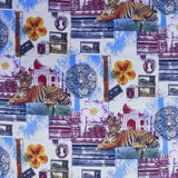 Toile Imprimée Tigre Inde Écru - Ribes y Casals