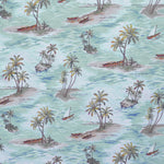 Toile Imprimée Ile Deserte Aigue-marine - Ribes y Casals