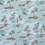 Toile Imprimée Ile Deserte Aigue-marine - Ribes y Casals